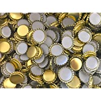 Los mejores  - AE-GLAS 25- 50- 100 o 125 unidades- chapas doradas- 26 mm sin perforar- para botellas de cerveza- botellas de limonada y…